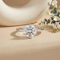 925 Sterling Silver D VVS Moissanite Engagement Ring Elegant Solitaire Design Silver Engagement Promise Ladies Moissanite Ring