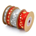 Christmas Ribbon New Fashion Organza Ribbon Tulle for Decoration or Gift Packing Trimming Ribbon Tape for Christmas and Bakery