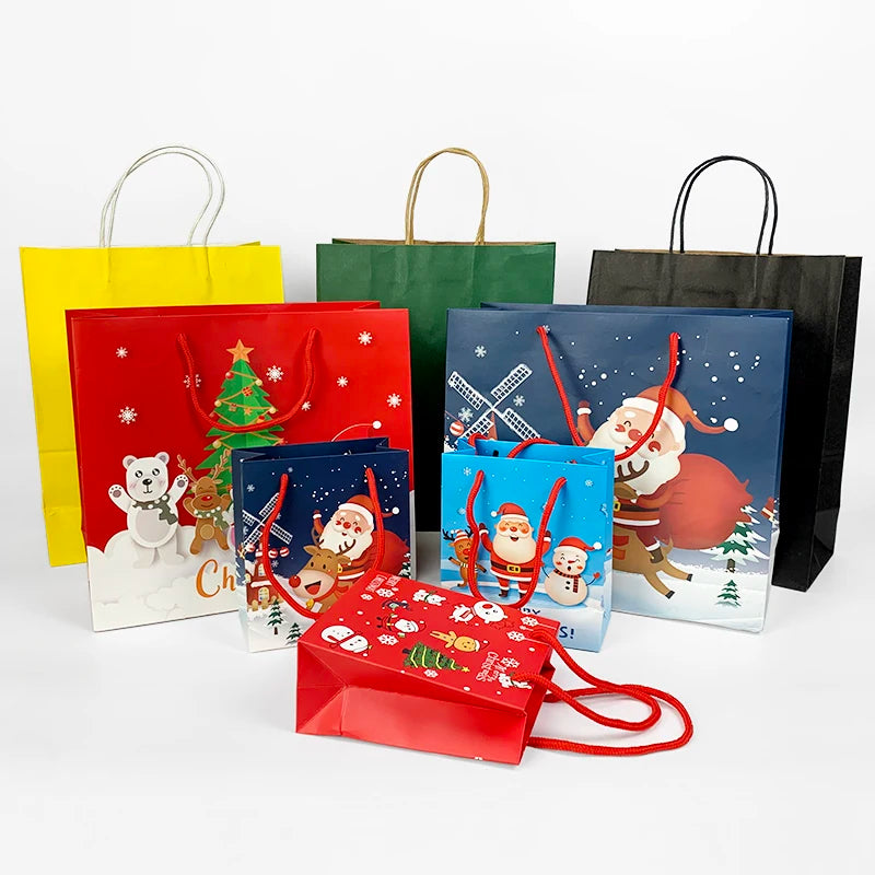 New Design Brown Kraft Material Foldable Recycled Grocery Supermarket Small Flat Handle Kraft Paper Bag