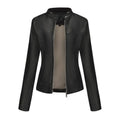 New Vintage Women PU Jacket Women High Street Techwear Oversize Faux Leather Moto Biker Coats Punk Casual Cropped Outerwear