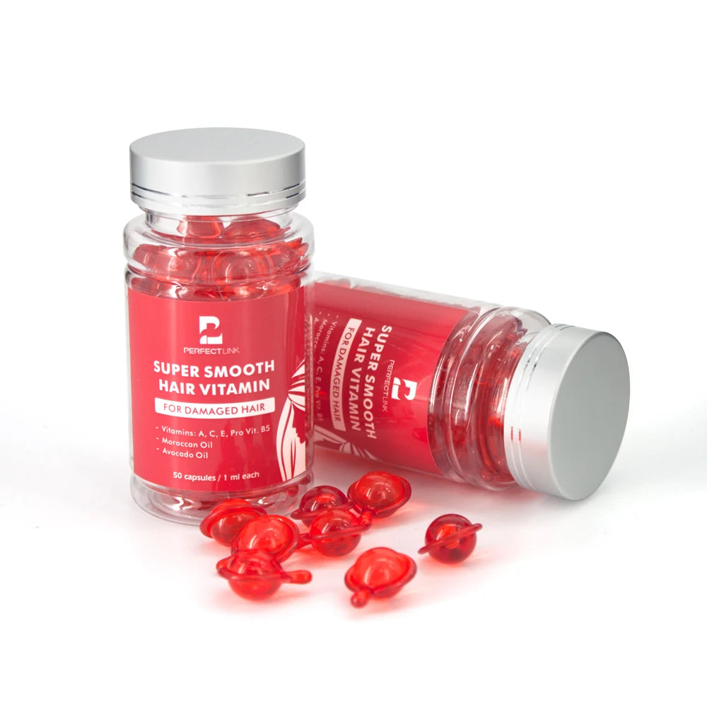 Perfect Link Customizing Smooth Hair Vitamin Capsules Bottle for Hair Repair Serum Hair Argan Oil Capsule