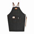 NIU WEI LI Denim Bib Sleeveless Baking Apron for Milk Tea Barber Coffee Shops Cleaning Logo Customization