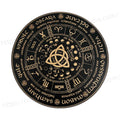 Tailai 6-8Inch Art Wooden Dowsing Divination Moons Witchcraft Wiccan Altar Supplies Year Black Crystal Pendulum Laser Decorative