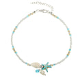 AA00513 Retro Beach Foot Accessory Adjustable Anklet Bracelet Handmade Beads Shell Anklets Starfish Conch Anklet