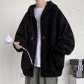 YWGH Men's Sweater Spring and Fall Models Cardigan Hoodie Loose Padded Jacket Casual Tops Men's Winter Sportswear