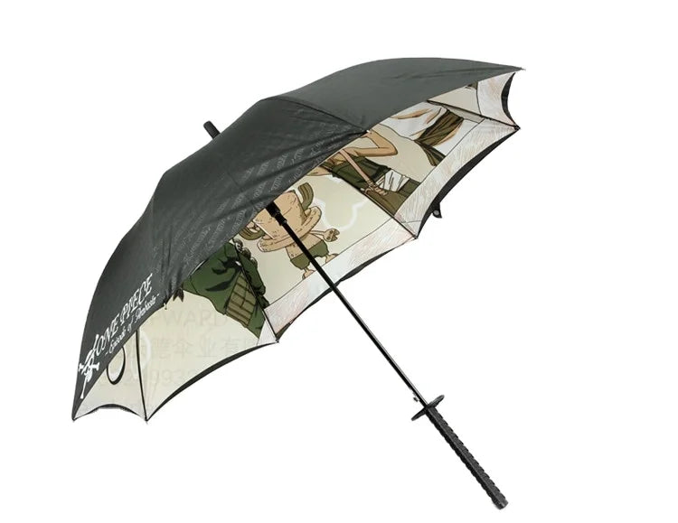 Custom Advertising Sunny and Rainy Umbrella Japanese Style Double Layer Umbrella Manufacturer Samurai Sword Umbrella