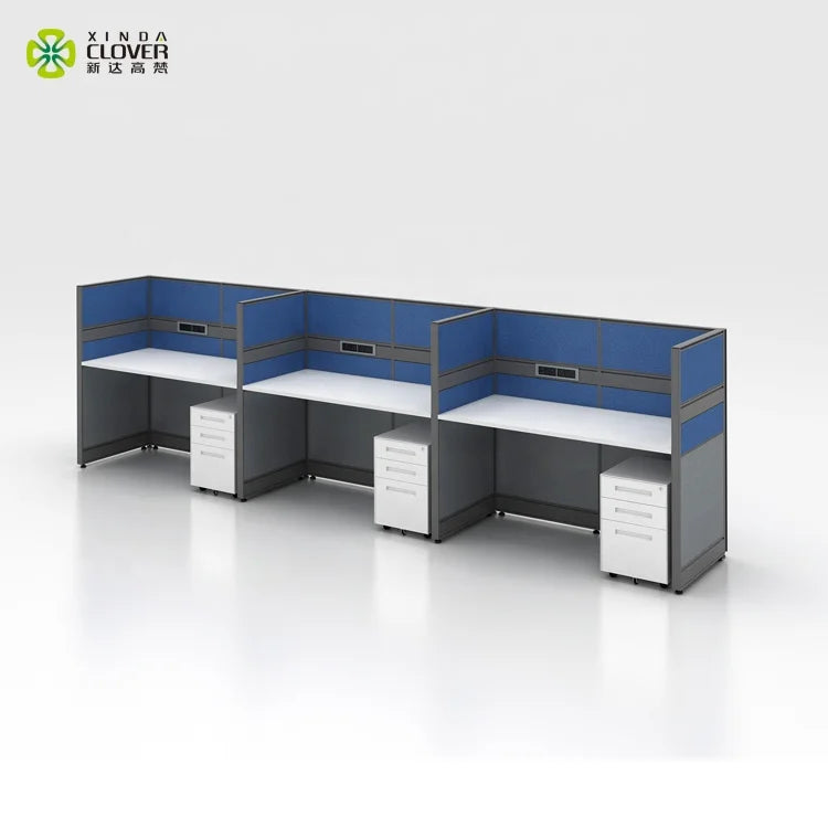 Modern Contemporary Office Cubicles Extendable Convertible Linear Workstation Table Modular Office Partitions with Panel