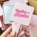 High Quality Personalized Square Handheld Makeup Mirrors Mini Cosmetic Mirrors for Women