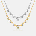 FUAMAY 925 Sterling Silver Cubic Zircon Gemstone Pendant Necklace Jewelry White Flower Necklace