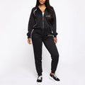 L230638 Factory Custom Active Jogger Suit Training Sweatsuits Women Gym Women's Jacket Hoodie & Joggers Two Piece Pants Set