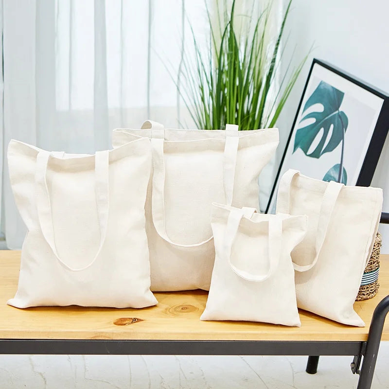 Sublimation Blank Plain Cotton Shopping Tote Bags