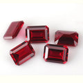 Starsgem Corundum Large 12x18MM Blood Ruby Stones Synthetic Emerald Cut 5#Ruby Prices Artificial Ruby