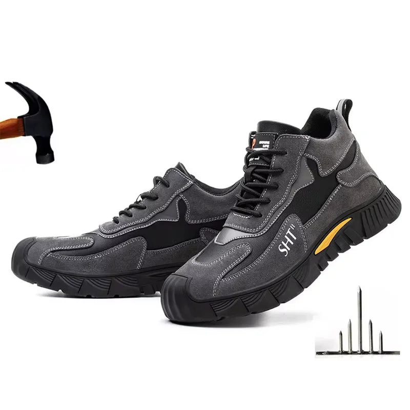 Insulation 6KV Industrial Protective Safety Shoes Cow Leather Steel Toe Safety Shoes Electric Welding Work Shoes