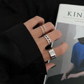 Tik Tok Hot Selling Korean Version New Simple Opening Adjustable Ring Set for Gift