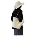 2024 New Style Large Capacity Women's Straw Tote Bag Handbag Two for Summer Vacation Beach Vacation Beach Straw Tote Bags