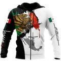Fitspi Custom 3d Digital Printing Zipper Sweatshirt Mexico Animal Printing Unisex Hoodie Pullover Wholesale
