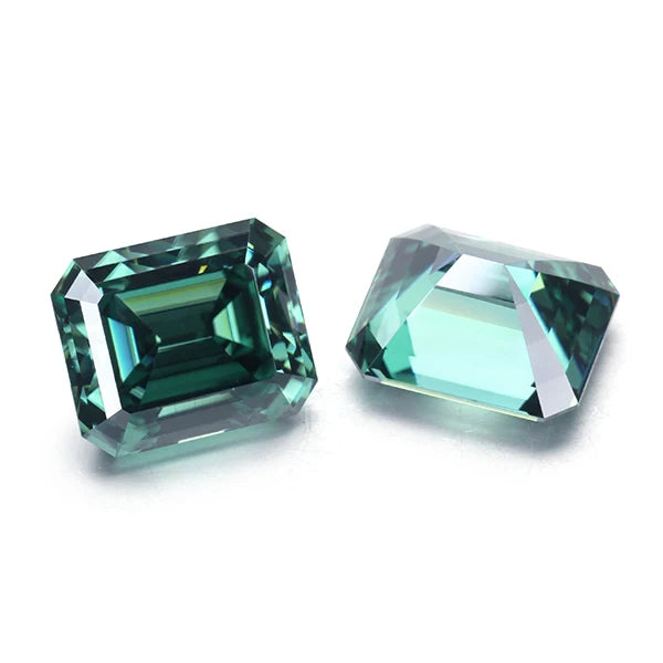 Starsgem Green Moissanite Emerald Fancy Shape Moissanite 1Carat 2Carat 3Carat OCT Colored Moissanite