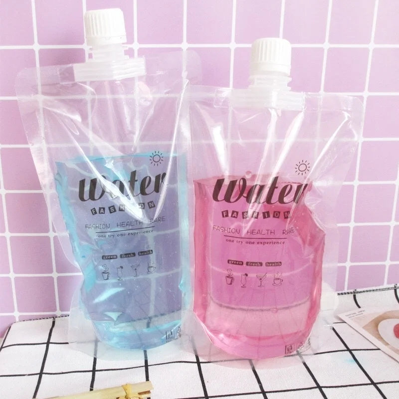 2026 Customized 50ml Foil Waterproof Stand up Liquid Pouch with Spout for Drinking Water Holder Packaging Printing