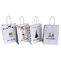 KUAIMA Best Price Wholesale 16*8*22cm Small 4 Style Assorted Goodie Gift Party Favor Gift Paper Bags for Happy Birthday