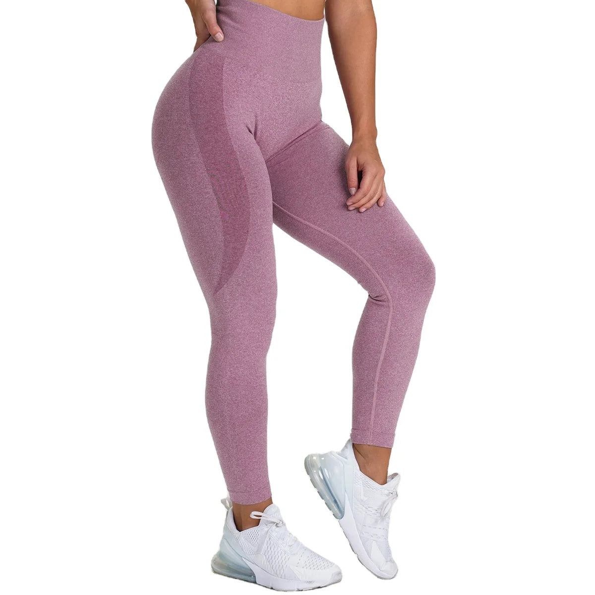 Wholesale Popular Women Outdoor Elastic Compression Scrunch Back Seamless Yoga Leggings
