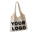 Custom Logo Embroidered New Women's Shoulder Bag Cotton Shopping One Shoulder Carrying Heart Canvas Bag With Custom Printed Logo