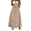 Wholesale Sweet Tutu Skirt Women Maxi Skirts Women Loose Plaid a Line Elegant Long Skirts
