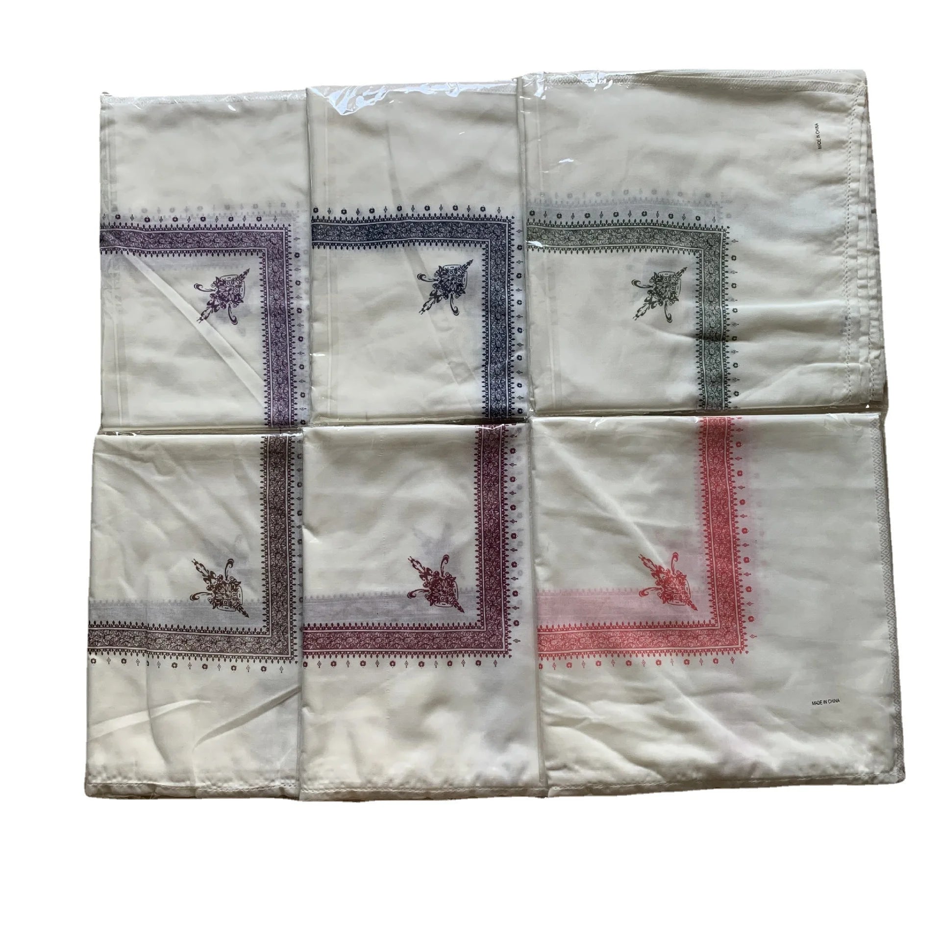 CCY Wholesale  Mens Kashmiri Shawl With Embroidered Border Omani Masar Prayer Scarf Arab Men Scarf Soft Hijab Bandana