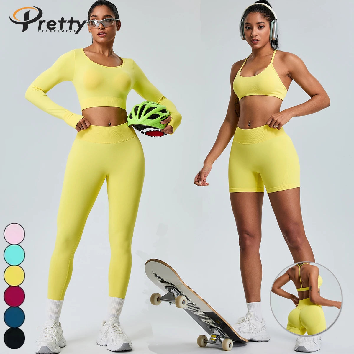 Women's Seamless Yoga Shorts Fitness Shorts With Scrunch Sportswear Gym Clothes for Women Slim Fit Athletic Wear Butt Lift Short