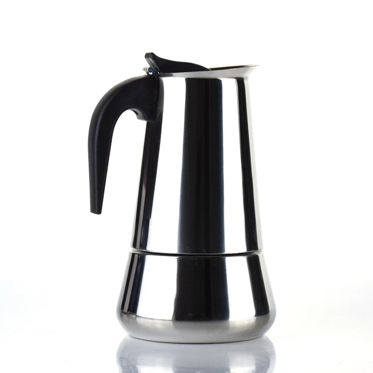 Stainless Steel Moka Pot Coffee Maker Kettle Coffee Brewer Latte Stove Coffee Tools
