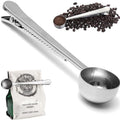 2-in-1 Measuring Tool and Coffee Scoop Equipped with alligator Clamps Ensure Your Coffee Stays sealed and Fresh