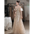 Hot Selling Ladies Luxury Sequins A-Line Modern Gown Wedding Evening Dresses
