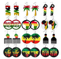 DIY Customized Designs African American Earrings Round Wooden Earrings African Women Jewelry 2023