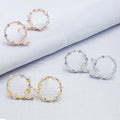 Fashion S925 Sterling Silver Stud Earrings Women Four Leaf Gold Plated Jewelry Earring Jewelry