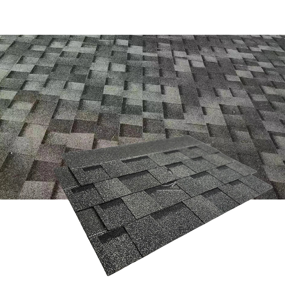 Economic Building Material Roof Tiles Double Layer Laminated 3 Tab Asphalt Shingle Fireproof Waterproof 20-30 Year Warranty for