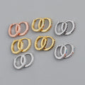 High Quality 9mm New Design 925 Sterling Silver CZ Mirco Pave Hoop Earrings Female