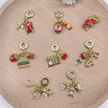CZ9156 Large Hole 18K Gold Plated Rainbow Enamel Hamburger Pizza Coke Cup Beverage Food Dangle Charm Bracelet Charm