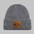 Custom 100% Acrylic Streetwear Beanie Leather Patch