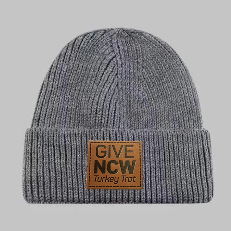 Custom 100% Acrylic Streetwear Beanie Leather Patch
