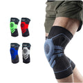 Hot Sale unisex High Elastic Spring Bar Silicone Anti-slip Nylon Sports Compression Knee Sleeve Knee Support Brace for Men Women