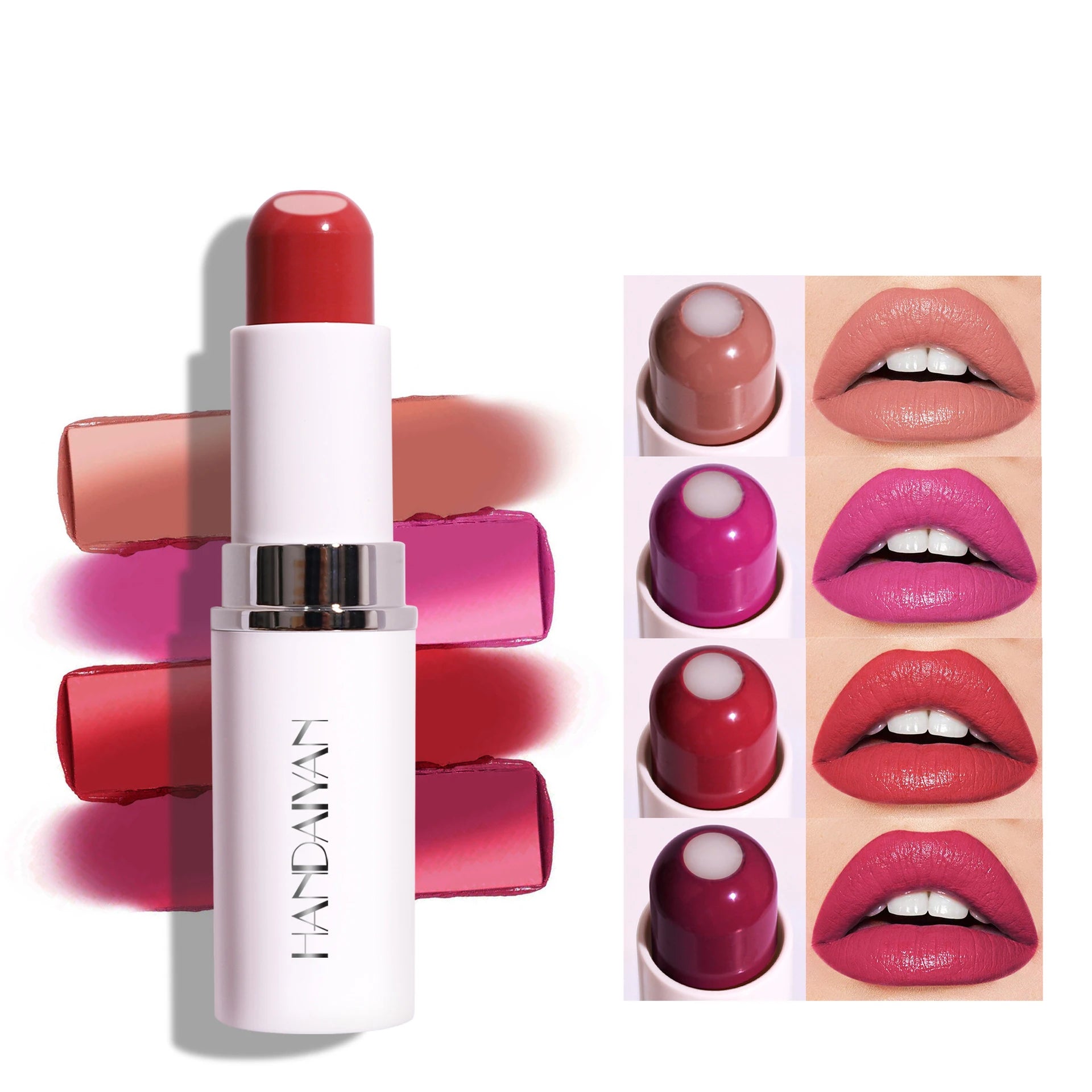 Handaiyan Brand New Design Lipstick Vegan Organic Lazy Makeup Oem Moisturizing Waterproof Matte Lipstick Nourishing Lip Balm