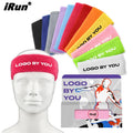 IRun Custom Sports Basketball Football Terry Cloth Embroidery Women Men Cotton Elastic Head Sweatband Headband