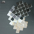 Modern Design Black Gray Diamond Shape Self-Adhesive Aluminum Wall Tile Peel Stick Mosaic Backsplash Aluminum Tiles Mosaiken