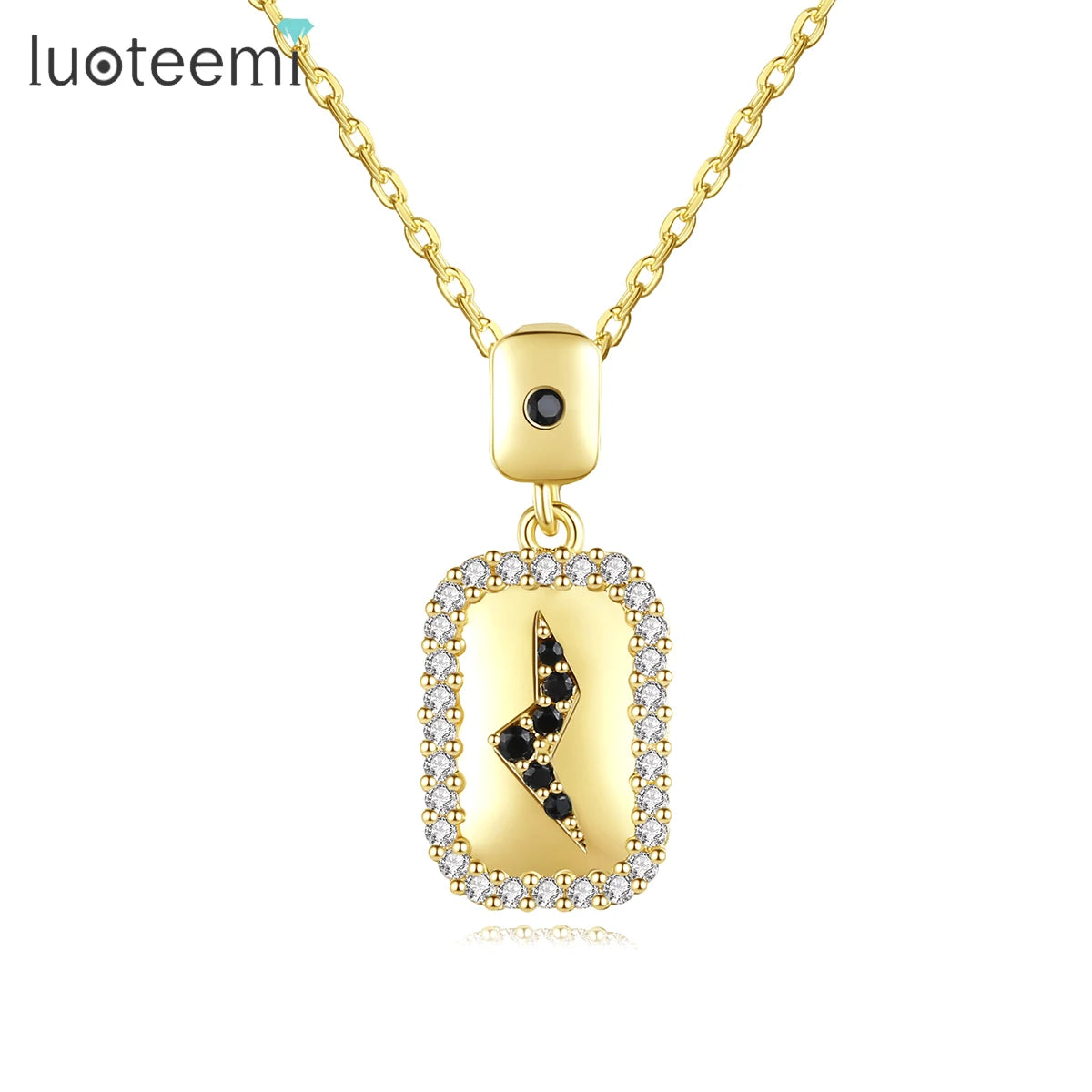 LUOTEEMI Trendy Friendship Gold Plated 2024 Women Fashion Jewelry Factory Wholesale Chain Necklace