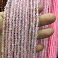 Wholesale 3mm Natural Rose Quartz Amazonite Garnet Malachite Beads Faceted Gemstone Strand for Jewelry Making