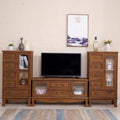 Wholesale Elegant Wooden Cabinet Designs With Drawer and Showcase for Living Room