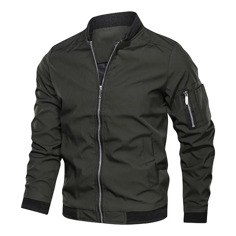 2023 Windbreaker Mens Outerwear Bomber Mens Clothing Baseball Jackets Polyester Fiber Shell for Men Printed Regular