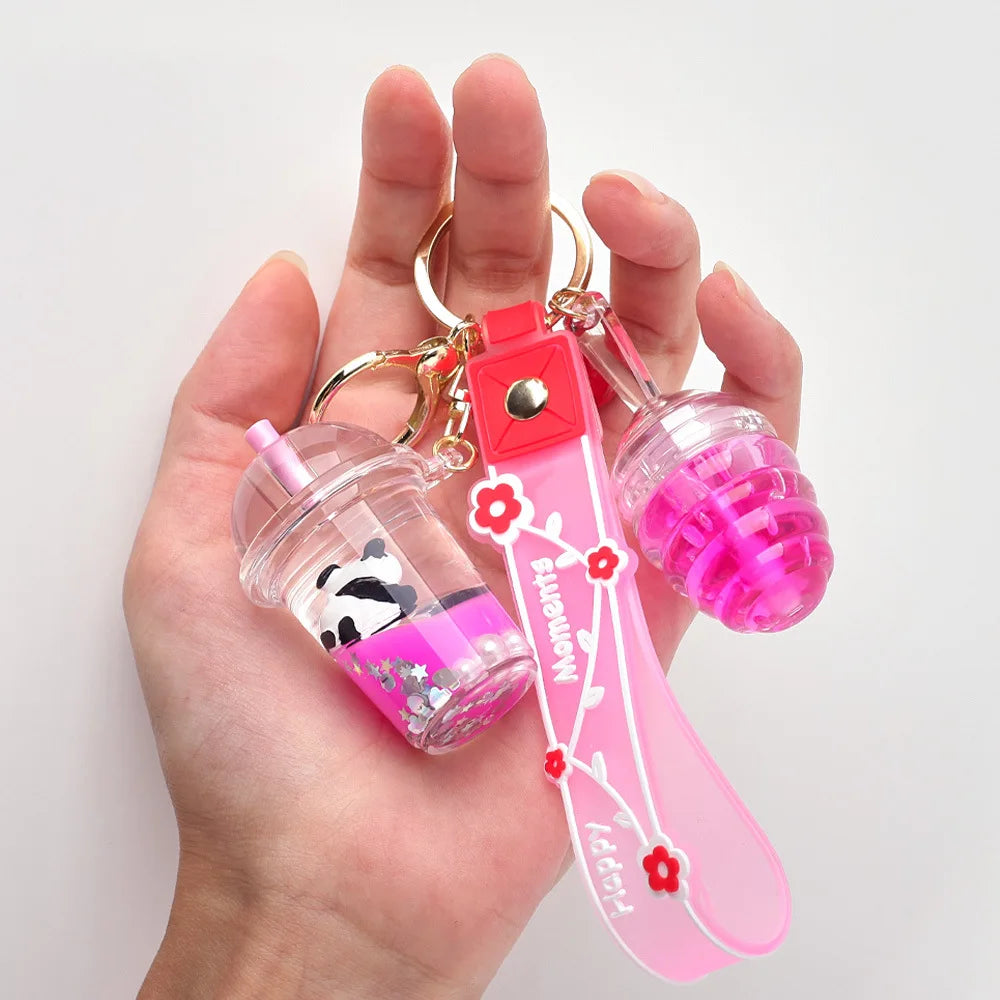 Private Label Newest Vegan Lip Gloss Kit for Kids Custom Logo Oil Clear Base Moisturizing Mini Cute Milk Tea Bottle Lip Gloss