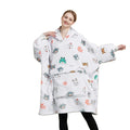 Custom Print Sublimation Hoodie Blanket Oversized Sweatshirt Wearable Hoodie TV Blanket One Size or Customized