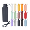Soft Touch Rubber Paint Vacuum Flask 500ml Wholesale Double Wall Insulated Stainless Steel Drink Bottle with Lid BPA-Free