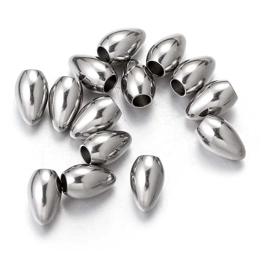Stainless Steel Drop Spinal Decorative Closer Closure Rope Bungee Plug Cord End Crimps Apparel Accessories Loose Beads Product